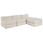 vidaXL Modulaire bank 4 pcs Crème 70 x 70 x 56 cm Stof, Huis en Inrichting, Woonaccessoires | Kussens, Verzenden, Nieuw
