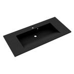 Wastafel Allibert Slide Solid Surface 100,2x46,2 cm Zwart, Doe-het-zelf en Verbouw, Sanitair, Nieuw, Ophalen of Verzenden