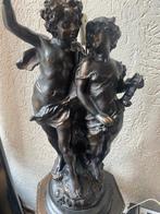 Staande lamp - Brons, Glas - Staande engelenlamp Barok, Antiek en Kunst