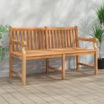 vidaXL Tuinbank 150 cm massief teakhout, Tuin en Terras, Tuinbanken, Verzenden, Nieuw, Teakhout