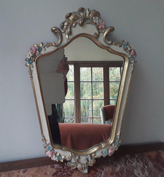 Spiegel - Hout, Gips - Vergulde barokspiegel, Antiek en Kunst, Curiosa en Brocante