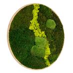 Mosschilderij Rond 80 cm Ongelakt Eiken - Uppsala Lentegroen, Nieuw