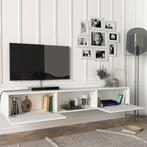 [en.casa] Tv-meubel Paltamo zwevend 180x31x29,5 cm wit, Nieuw, Verzenden