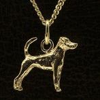 Gouden Jack Russell parson gladhaar met staart ketting ha..., Sieraden, Tassen en Uiterlijk, Verzenden, Nieuw