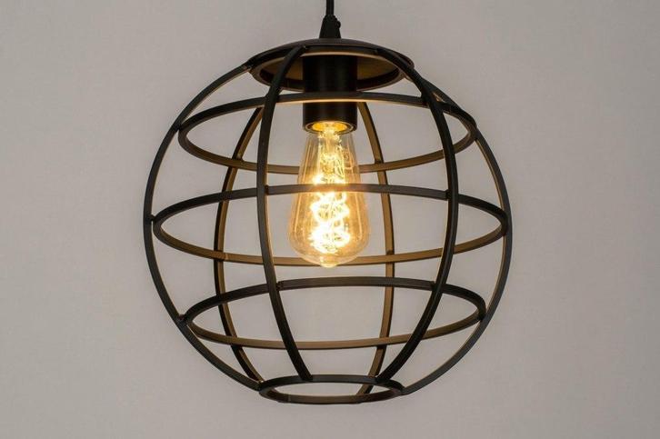 Rietveld Hanglampen - Zwart - Metaal, Huis en Inrichting, Lampen | Hanglampen, Verzenden