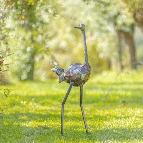 Mooievogels.nl - Struisvogel, Tuin en Terras, Tuinbeelden, Nieuw, Metaal, Dierenbeeld, Ophalen of Verzenden