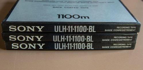3x Sony Type R-11A Metal 10.5” Reel 1/4” with tape - 26 cm, Audio, Tv en Foto, Radio's