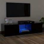 vidaXL Tv-meubel met LED-verlichting 120x30x35,5 cm zwart, Nieuw, Verzenden