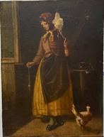 Europese school (XIX) - La filatrice, Antiek en Kunst
