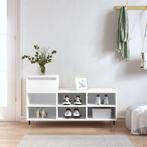 vidaXL Schoenenkast 102x36x60 cm bewerkt hout wit, Verzenden, Nieuw