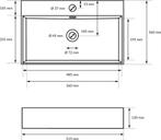 Wastafel - Keramiek - 51x36x13 cm - Zwart - ML-Design, Doe-het-zelf en Verbouw, Sanitair, Verzenden, Zo goed als nieuw