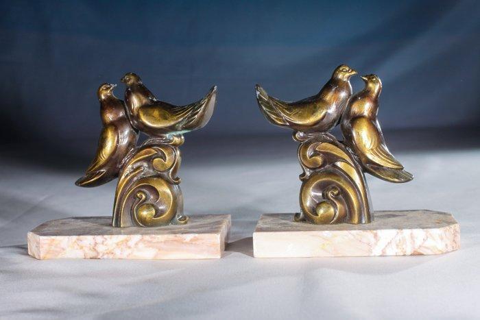 Boekensteunen (2) - Marmer, Messing, Antiek en Kunst, Kunst | Designobjecten