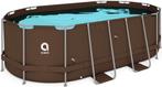 Zwembad - Avenli - 427x275x100 cm Rattan-look complete set, Ophalen of Verzenden, Nieuw
