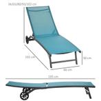 TRUUSK Sunlounger, In 5 Standen Verstelbare Rugleuning, Adem, Verzenden, Nieuw