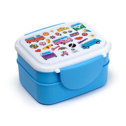 Bentobox/Lunchbox - Volkswagen Busje VW T1 Retro - Wit&Licht, Huis en Inrichting, Keuken | Keukenbenodigdheden, Nieuw, Ophalen of Verzenden