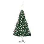 vidaXL Kunstkerstboom met verlichting en kerstballen 180 cm, Diversen, Kerst, Nieuw, Verzenden