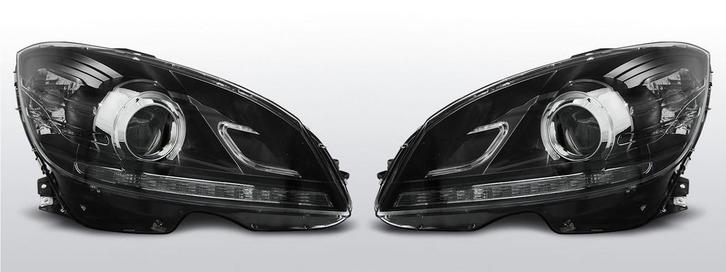 Koplampen Devil Eyes | Mercedes W204 C-Klasse 2007-2010 | zw, Auto-onderdelen, Verlichting, Nieuw, Verzenden