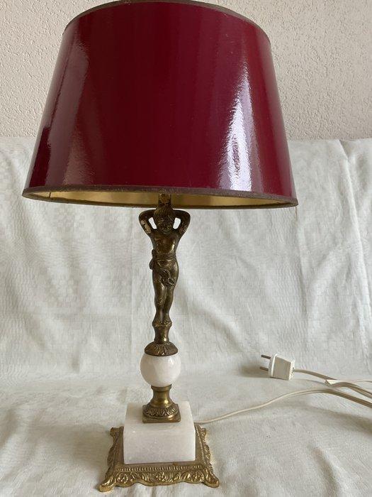 Tafellamp - Antieke tafellamp met cherubijn – brons en, Antiek en Kunst, Curiosa en Brocante