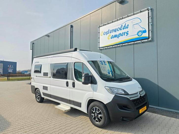 Possl 2Win Plus 600 Vastbed Camperbus 3 persoons 6m lang, Caravans en Kamperen, Campers, Cassettetoilet, Boiler, Douche, Hordeur