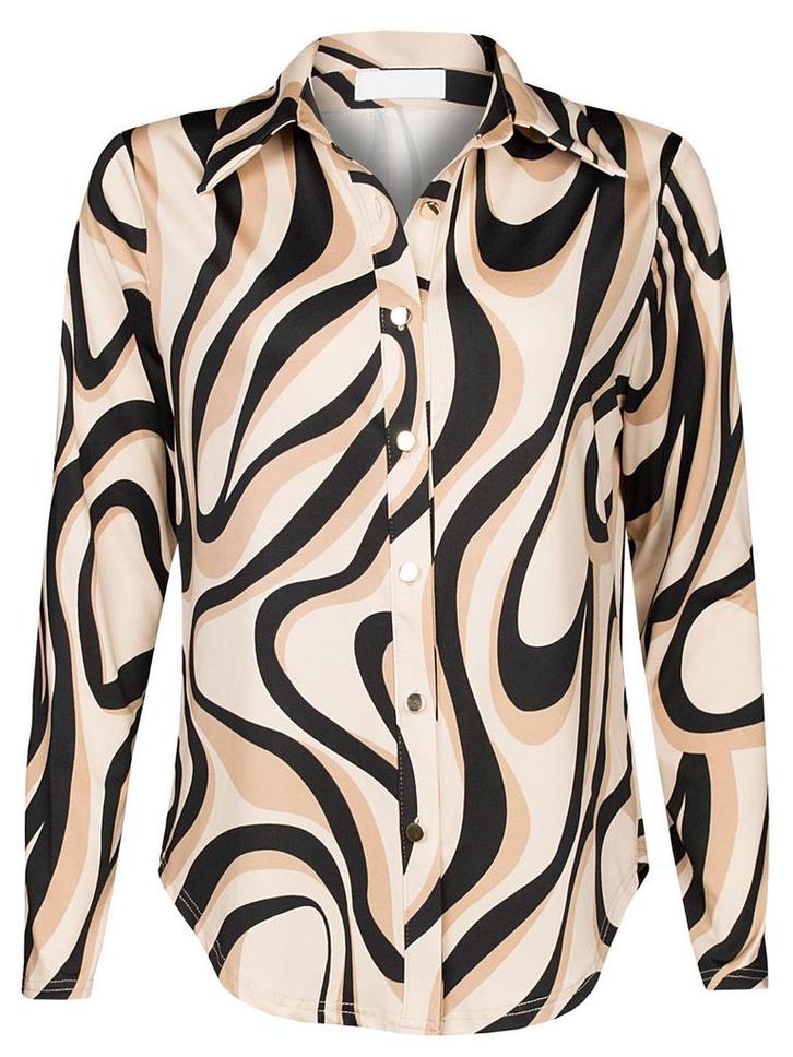 Blouse Stretch Lucia, damestop met lange mouwen, Kleding | Dames, Tops, Verzenden