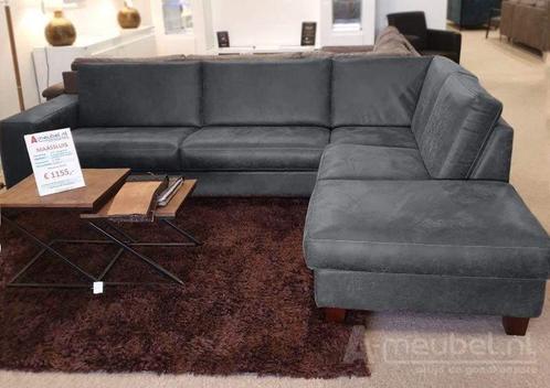 Hoekbank Maassluis - hoekbanken - Grijs, Huis en Inrichting, Banken | Sofa's en Chaises Longues, Nieuw, Stof