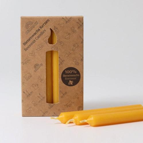Grimms - 12 Kaarsjes Amber, 100% Bijenwas, Kinderen en Baby's, Speelgoed | Overig