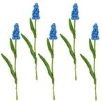 Vilt Bloem - Blauwe Druifjes  - Set 5 stuks - 25cm - Fairtra, Nieuw, Ophalen of Verzenden