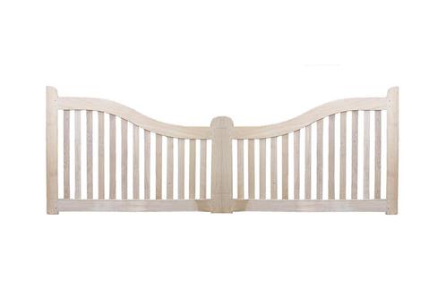 Dubbele toegangspoort eiken IP07 (incl. hang- en sluitwerk), Tuin en Terras, Schuttingen, Minder dan 3 meter, Nieuw, IJzer, 1 tot 2 meter