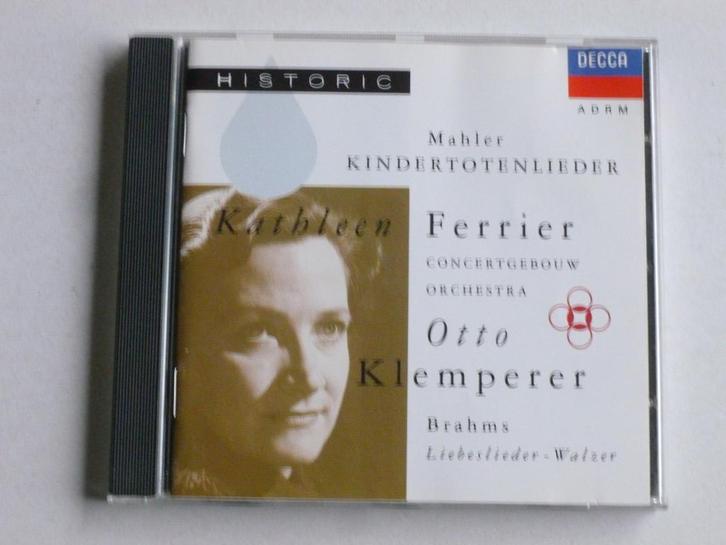 Mahler - Kindertotenlieder / Kathleen Ferrier, Otto Klempere, Cd's en Dvd's, Cd's | Klassiek, Zo goed als nieuw, Verzenden