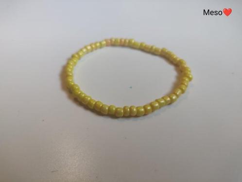 Gele armband glaskralen (Armbandjes glaskralen) (Overig), Hobby en Vrije tijd, Kralen en Sieraden maken, Nieuw, Verzenden