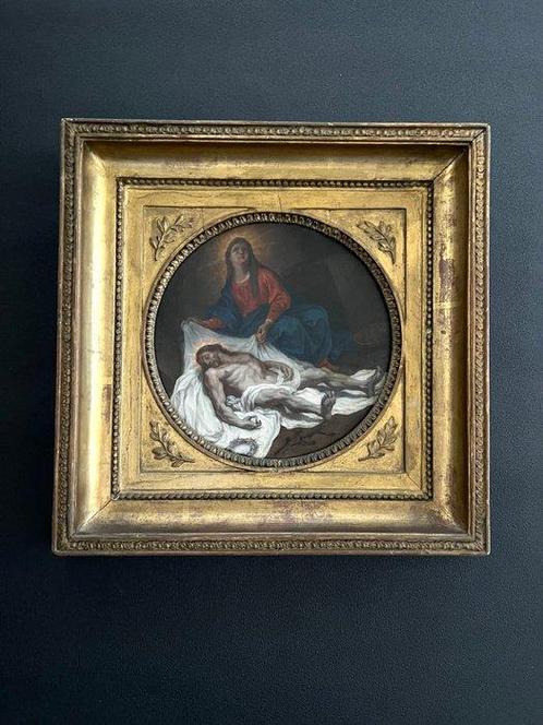 Franse school (XVII) - École française : Pietà, huile sur, Antiek en Kunst, Kunst | Niet-Westerse kunst
