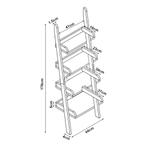 [en.casa] Badkamerrek Göinge bamboe ladderplank met 4 planke, Huis en Inrichting, Woonaccessoires | Overige, Nieuw, Verzenden