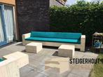 Steigerhout Loungeset XL tuinbank loungebank bewerkt op maat, Nieuw, Hocker, Loungeset, Steigerhout