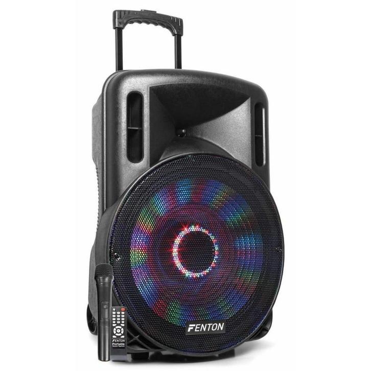Retourdeal - Fenton FT15LED karaoke speaker 800W 15 met LED, Audio, Tv en Foto, Luidsprekers, Zo goed als nieuw, Verzenden