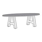 Eettafel TOV-K Maurik - eettafel, Nieuw, Overige materialen