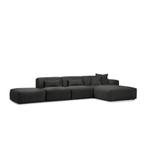 Loungebank Veenendaal - loungebanken - Zwart, Huis en Inrichting, Nieuw, Stof