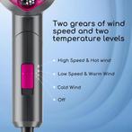 Aigostar - 1800W Haardroger - föhn - 3 temperaturen - grijs, Verzenden, Nieuw