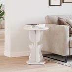 vidaXL Bijzettafel Wit 39.5 x 39.5 x 53.5 cm Massief, Huis en Inrichting, 50 tot 75 cm, Verzenden, Rond, Nieuw
