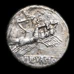 Romeinse Republiek. L. Julius Bursio, 85 v.Chr.. Denarius