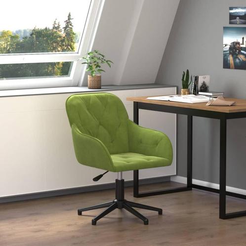 vidaXL Kantoorstoel draaibaar fluweel lichtgroen, Huis en Inrichting, Bureaus, Nieuw, Verzenden
