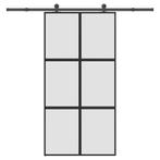 vidaXL Schuifdeur met beslag 102,5x205 cm gehard glas en, Verzenden, Nieuw