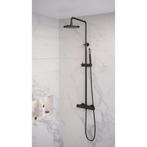 Regendouche Brauer Black Showerpipe met Thermostaat 20cm Mat, Ophalen of Verzenden, Nieuw