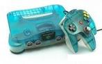 Nintendo 64 Clear Blue + Controller (Vergeeld) (Inclusief..., Spelcomputers en Games, Ophalen of Verzenden, Zo goed als nieuw