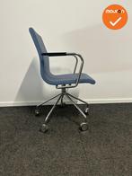 Vergaderstoel Skandiform - Blauw gestoffeerd - op wielen, Vergader- of Presentatieruimte, Ophalen of Verzenden, Gebruikt, Stoel