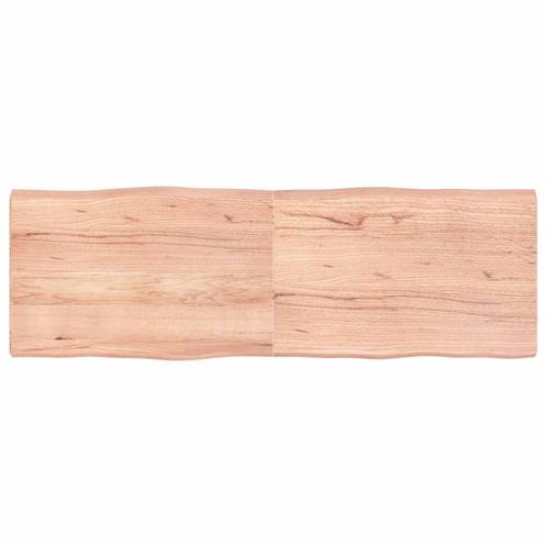 vidaXL Tafelblad natuurlijke rand 180x60x(2-6)cm eikenhout, Huis en Inrichting, Tafels | Eettafels, Nieuw, Verzenden