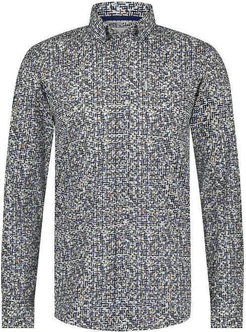 State Of Art Overhemd Poplin Print Blauw Rood maat XXL Heren, Kleding | Heren, Overhemden, Rood, Nieuw, Verzenden