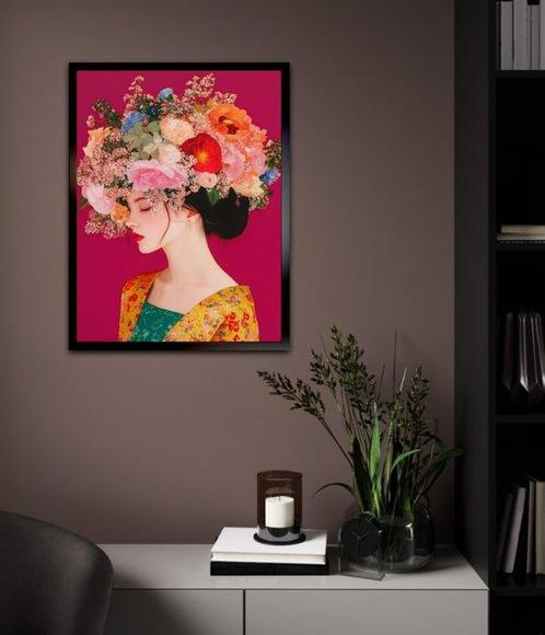 Viet Ha Tran - Pink bloom, Antiek en Kunst, Kunst | Schilderijen | Modern