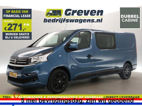 Fiat Talento 1.6 EcoJet L2H1 DC Airco Cruise Cam PDC €271pm, Auto's, Bestelauto's, Handgeschakeld, Diesel, Blauw, Fiat, Verzenden