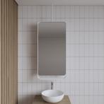 Spiegel Gliss Astra 100x50 Cm Wit Met Planchet en, Ophalen of Verzenden, Nieuw, Bad
