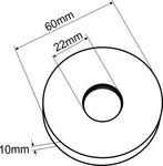 Losse Overschuifrozet Wiesbaden tbv Douchearm Rond 6 cm RVS, Ophalen of Verzenden, Nieuw